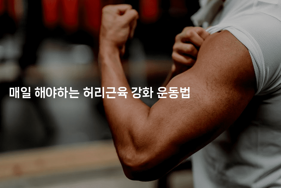 매일 해야하는 허리근육 강화 운동법