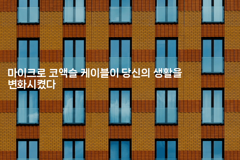 마이크로 코액슬 케이블이 당신의 생활을 변화시켰다2-메디오