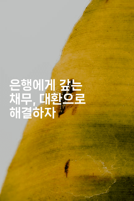 은행에게 갚는 채무, 대환으로 해결하자